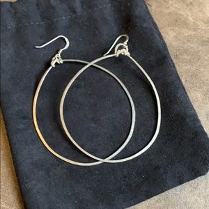 Artisan Silver hoop earrings
